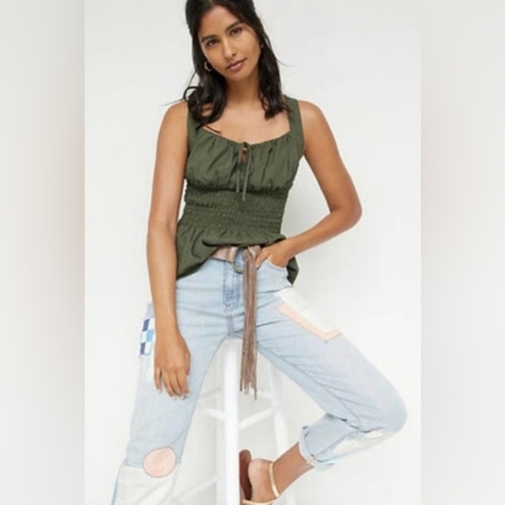 Anthropologie By Eri Ali Sleeveless Crop Tank